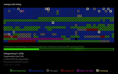 Screenshot of the application Disk Defrag Screen Saver - #1