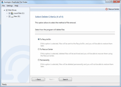 Screenshot of the application Auslogics Duplicate File Finder - #4