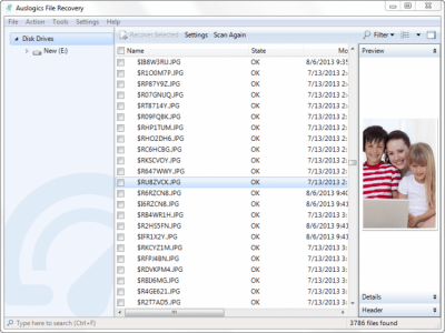 Screenshot of the application Auslogics File Recovery - #2
