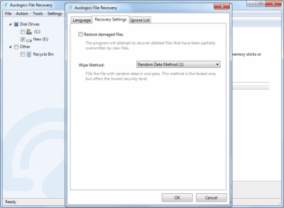 Screenshot of the application Auslogics File Recovery - #3