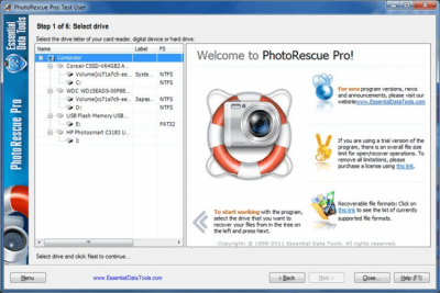 Screenshot of the application Digital PhotoRescue Pro - #1