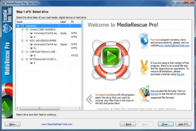 Screenshot of the application Digital MediaRescue Pro - #1