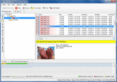 Screenshot of the application FileRescue for NTFS - #2