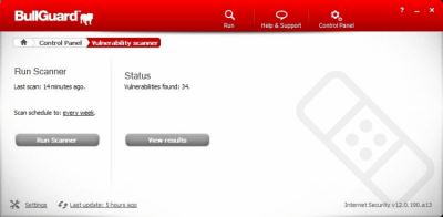 Screenshot of the application BullGuard Internet Security - #2