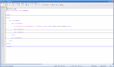 Screenshot of the application Notepad++ - #1