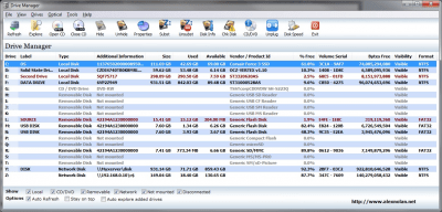 Screenshot of the application Drive Manager - #1