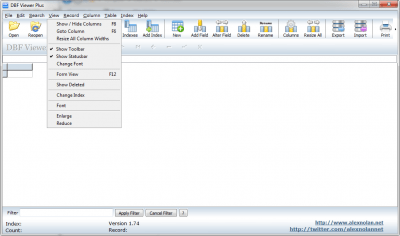Screenshot of the application DBF Viewer Plus - #3