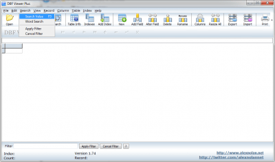 Screenshot of the application DBF Viewer Plus - #5