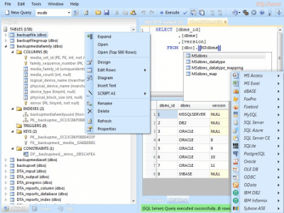 Screenshot of the application Database .NET - #1