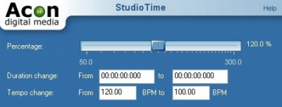 Screenshot of the application Studio Time - #1