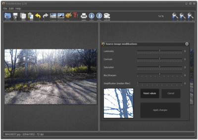 Screenshot of the application FotoSketcher - #1