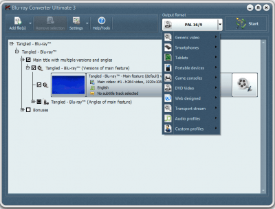 Screenshot of the application Blu-ray Converter Ultimate - #1