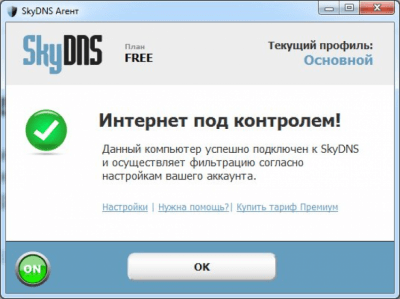 Screenshot of the application SkyDNS Agent - #2