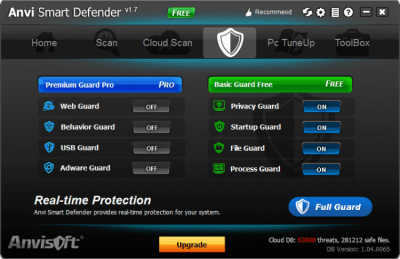 Screenshot of the application Anvi Smart Defender - #3