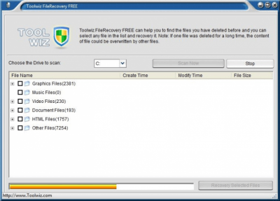 Screenshot of the application File Recovery - #1