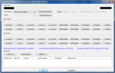 Screenshot of the application MP3 Cutter Joiner - #3
