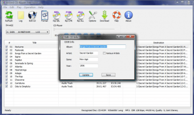 Screenshot of the application Free CD Ripper - #2