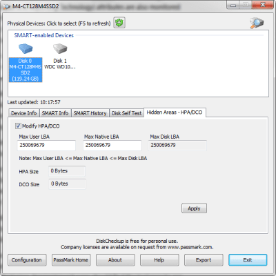 Screenshot of the application DiskCheckup - #5