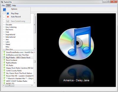 Screenshot of the application RadioZilla - #3