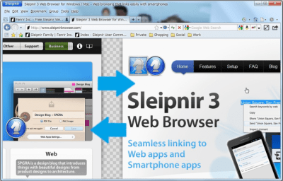 Screenshot of the application Sleipnir - #1