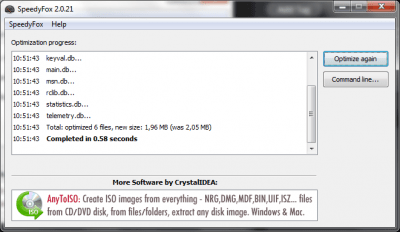 Screenshot of the application SpeedyFox - #3