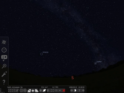 Screenshot of the application Stellarium - #1