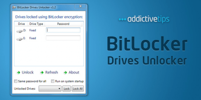 Screenshot of the application BitLocker Drives Unlocker - #1