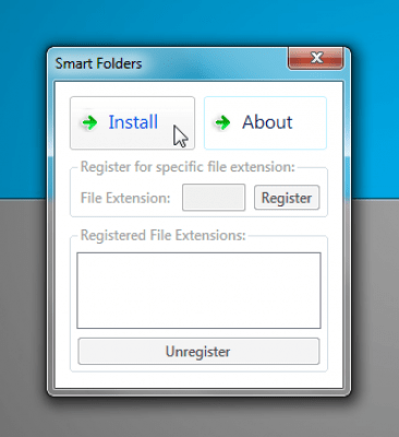 Screenshot of the application Smart Folders - #1