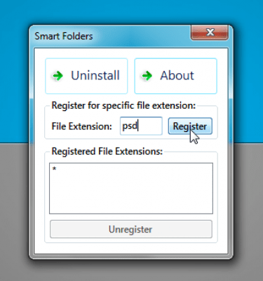 Screenshot of the application Smart Folders - #2