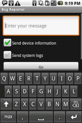 Screenshot of the application Bug Reporter - #2
