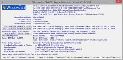 Screenshot of the application System Information Viewer - #3