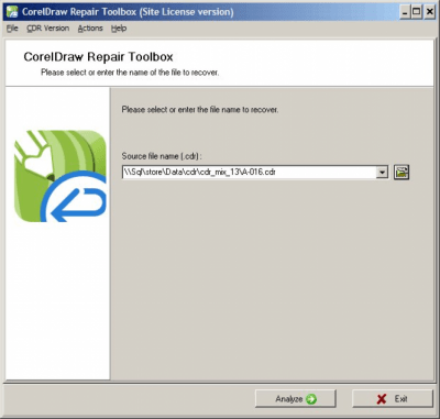 Screenshot of the application CorelDraw Repair Toolbox - #1