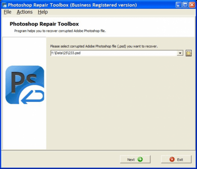 Screenshot of the application Photoshop Repair Toolbox - #1