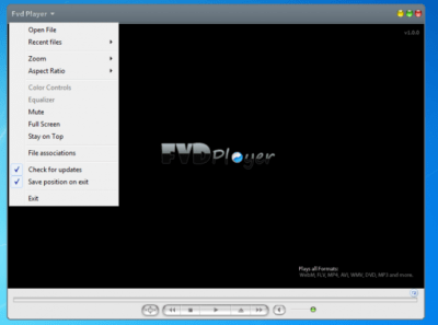 Screenshot of the application FVD Player - #2