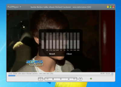Screenshot of the application FVD Player - #3
