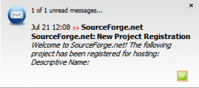 Screenshot of the application GMail Herald - #5