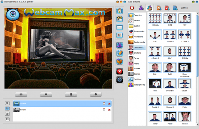 Screenshot of the application WebcamMax - #1