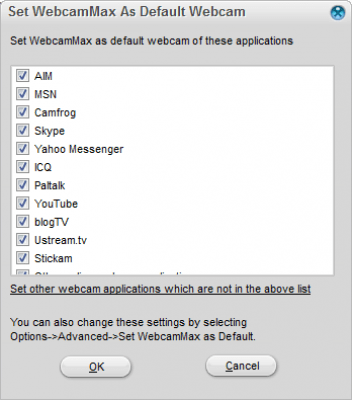 Screenshot of the application WebcamMax - #3