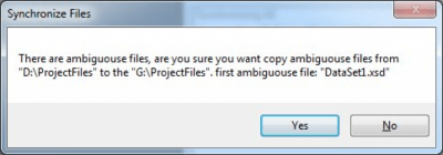 Screenshot of the application FoldersSynchronizer - #3