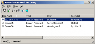 Screenshot of the application Network Password Recovery - #1