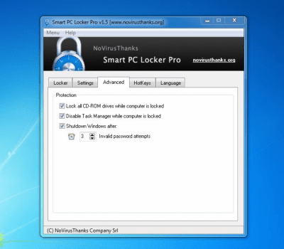 Screenshot of the application Smart PC Locker Free - #4