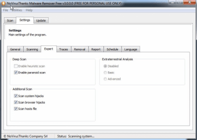 Screenshot of the application Malware Remover - #1