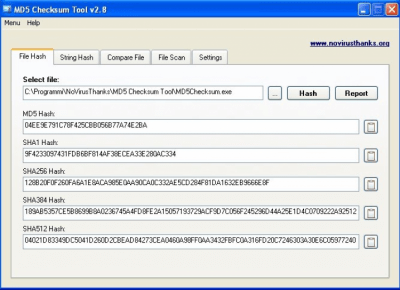 Screenshot of the application MD5 Checksum Tool - #1