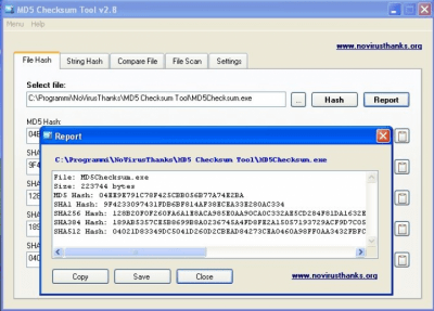 Screenshot of the application MD5 Checksum Tool - #2