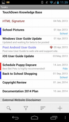 Screenshot of the application TouchDown for Smartphones - #1