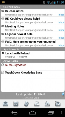 Screenshot of the application TouchDown for Smartphones - #8