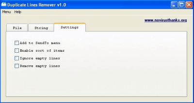 Screenshot of the application Duplicate Lines Remover - #1