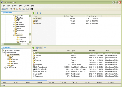 Screenshot of the application InfraRecorder - #1