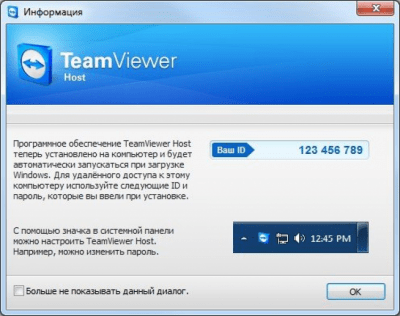 Screenshot of the application TeamViewer Host - #1