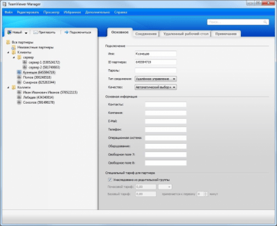 Screenshot of the application TeamViewer Manager - #1